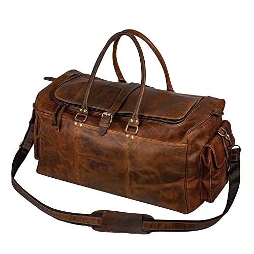 Leather Duffel Bag and Backpack Bundle 