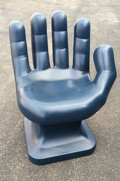 Plastic POP Hand Sculpture Chair 1970s  Hand sculpture, Plastic pop,  Carved chairs