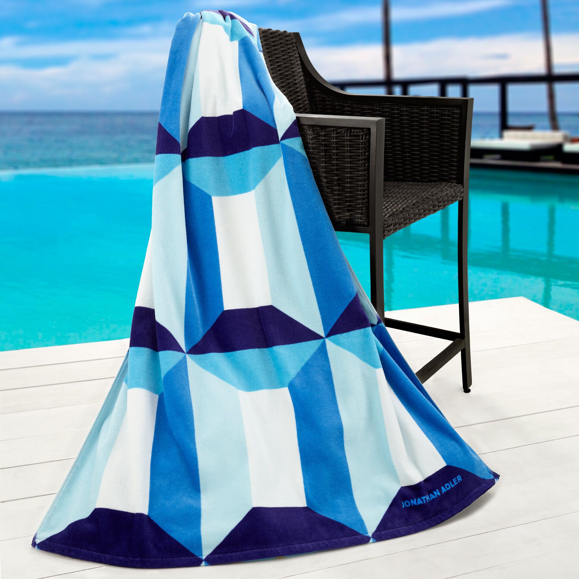 OXBOW TIYALA 100% Cotton Velour 100x180cm Extra large Pool Beach Surf Towel 