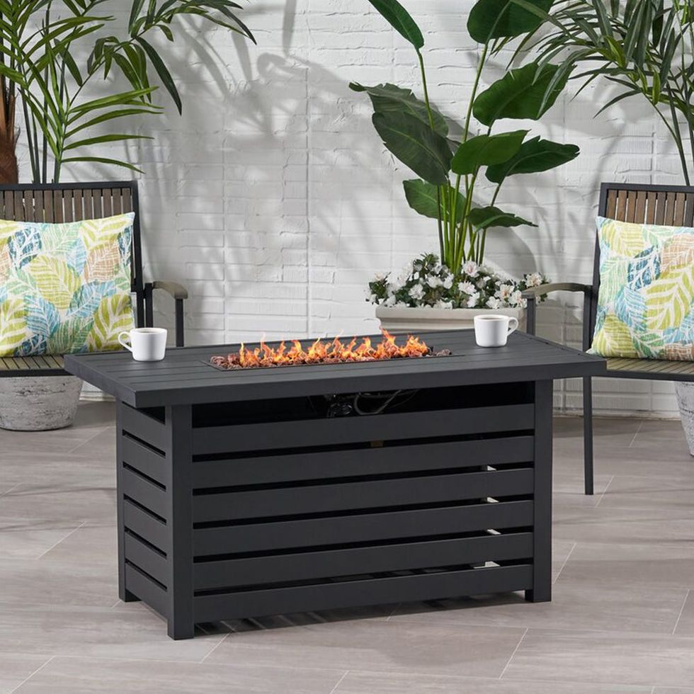 Fernon Iron Propane Outdoor Fire Pit Table