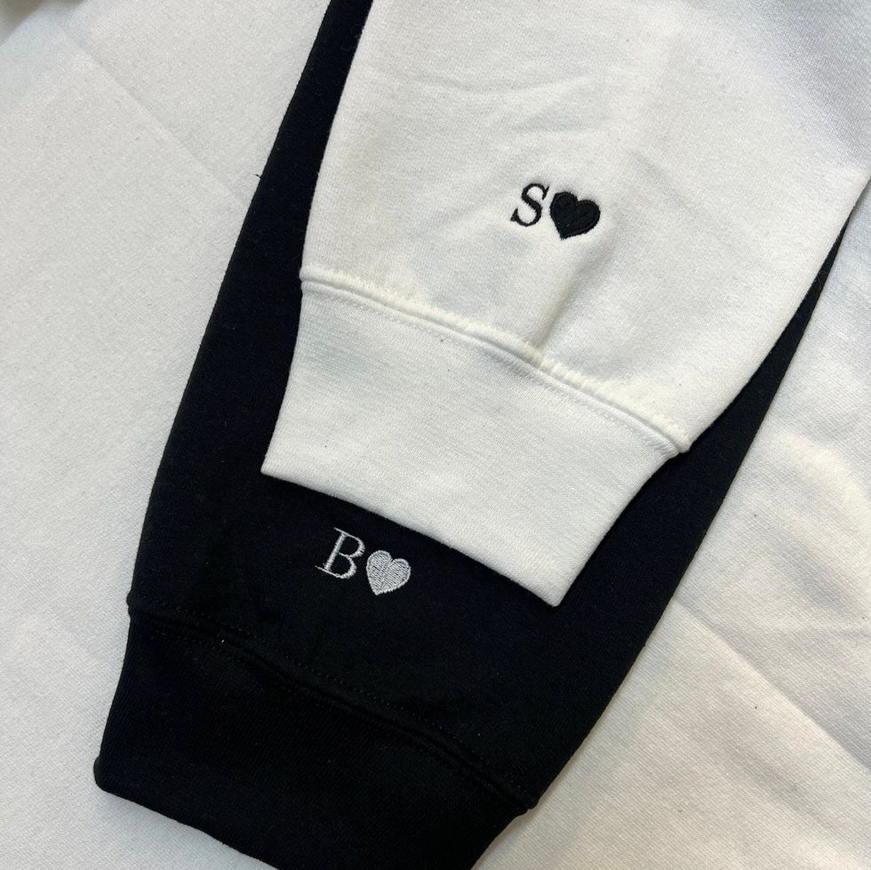 Embroidered Initial Heart Sweatshirt