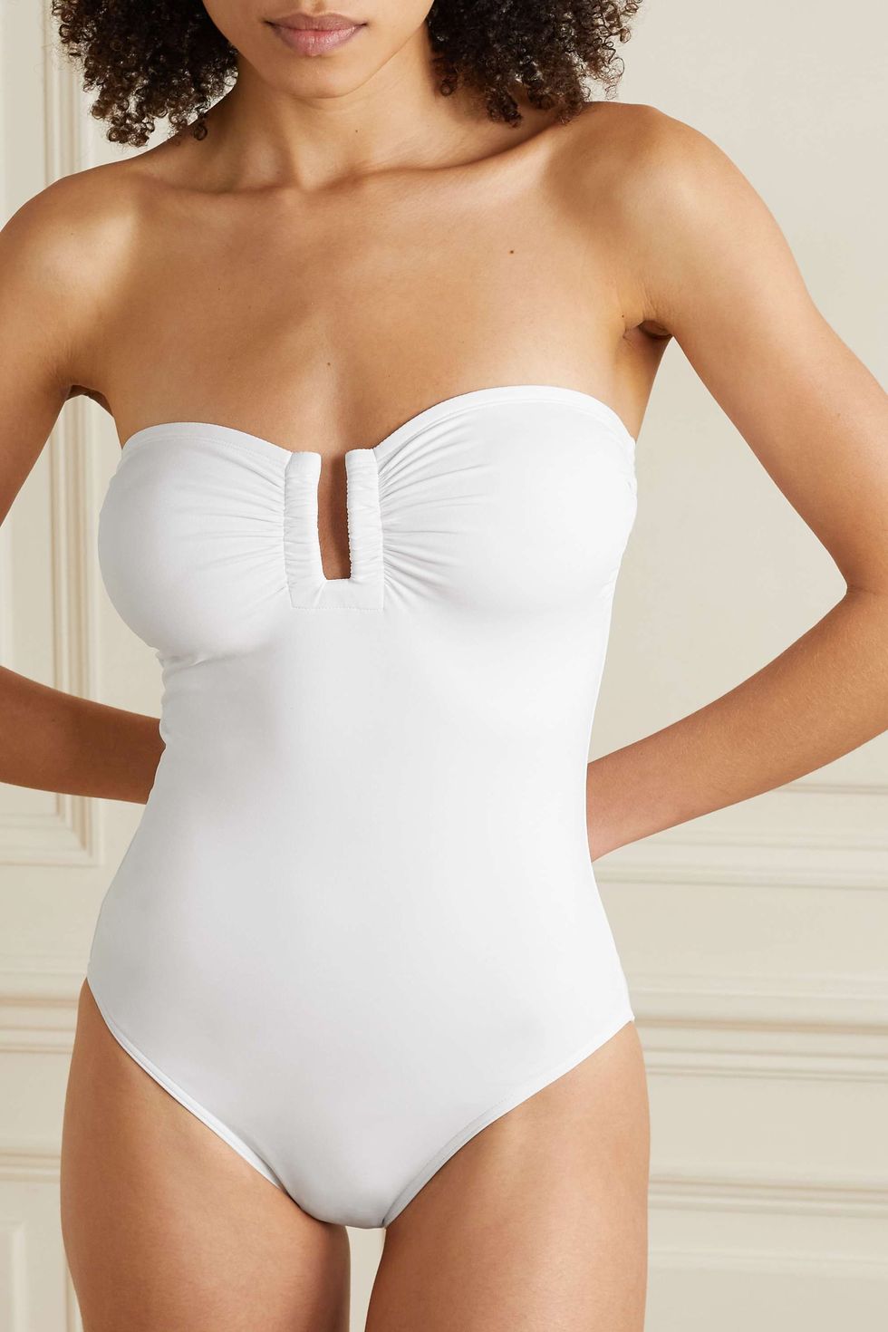 Pure White Designer Luxury Monokini One Piece Swimsuit