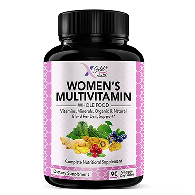 Vegan Women's Daily Multivitamin 50 Plus with Organic WholeFood Based Natural Ingredients, Ginger, Maca, Multi-Vitamin B Complex & More - Menopause & Energy Support, Immune System Booster -90 Capsules