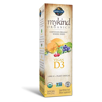Garden of Life mykind Organic Vegan D3 Spray 58ml (Pack of 3)