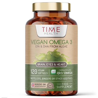 Vegan Omega 3 – EPA & DHA from Algae Oil – Premium Global Brand – Carrageenan-Free – Sustainable Algal Alternative to Fish Oil – Vegetarian Essential Fatty Acids – UK Made Supplement (120 Softgel Bottle)