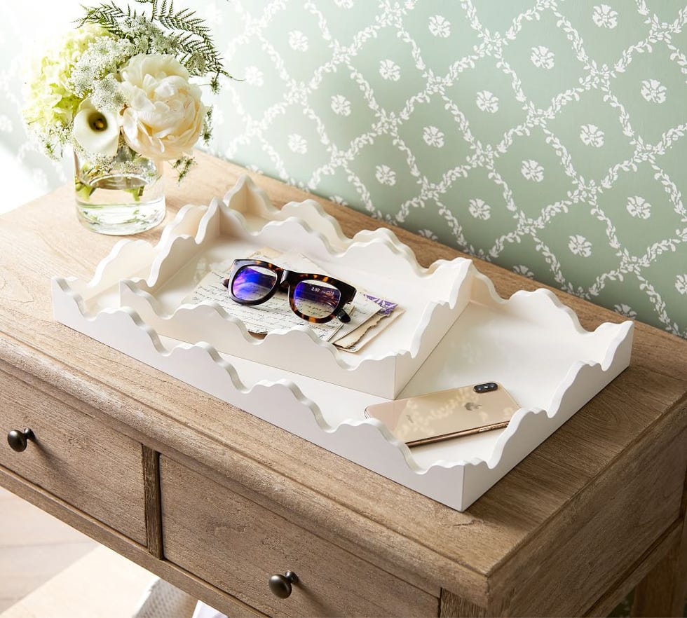 Scalloped Lacquered Tray