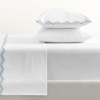 Eloise Embroidered Organic Percale Sheet Set