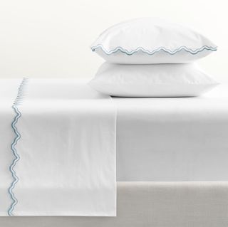 Eloise Embroidered Organic Percale Sheet Set
