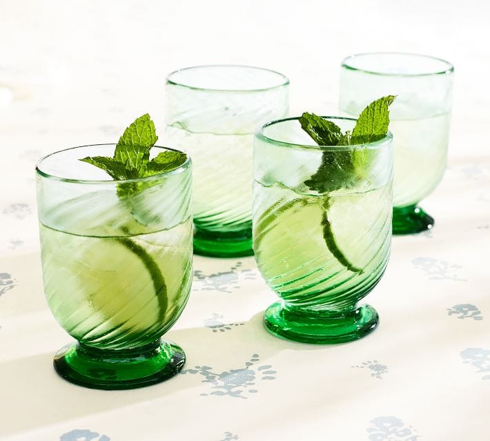 Ivy Recycled Glass Goblets 