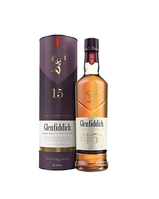 Glenfiddich 15 Year Old Single Malt Scotch Whisky – 70 cl