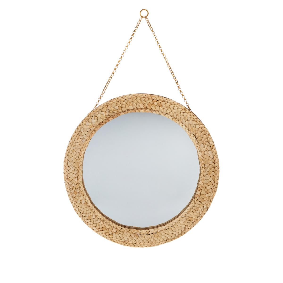 Wood Mirror with Chain