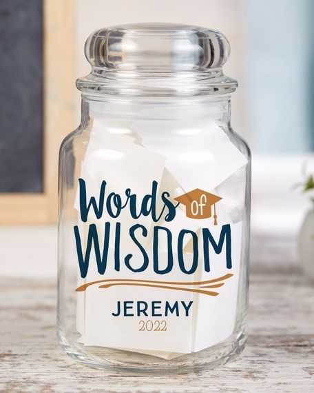 Graduation Wishes & Memories Personalized Jar Gifts for