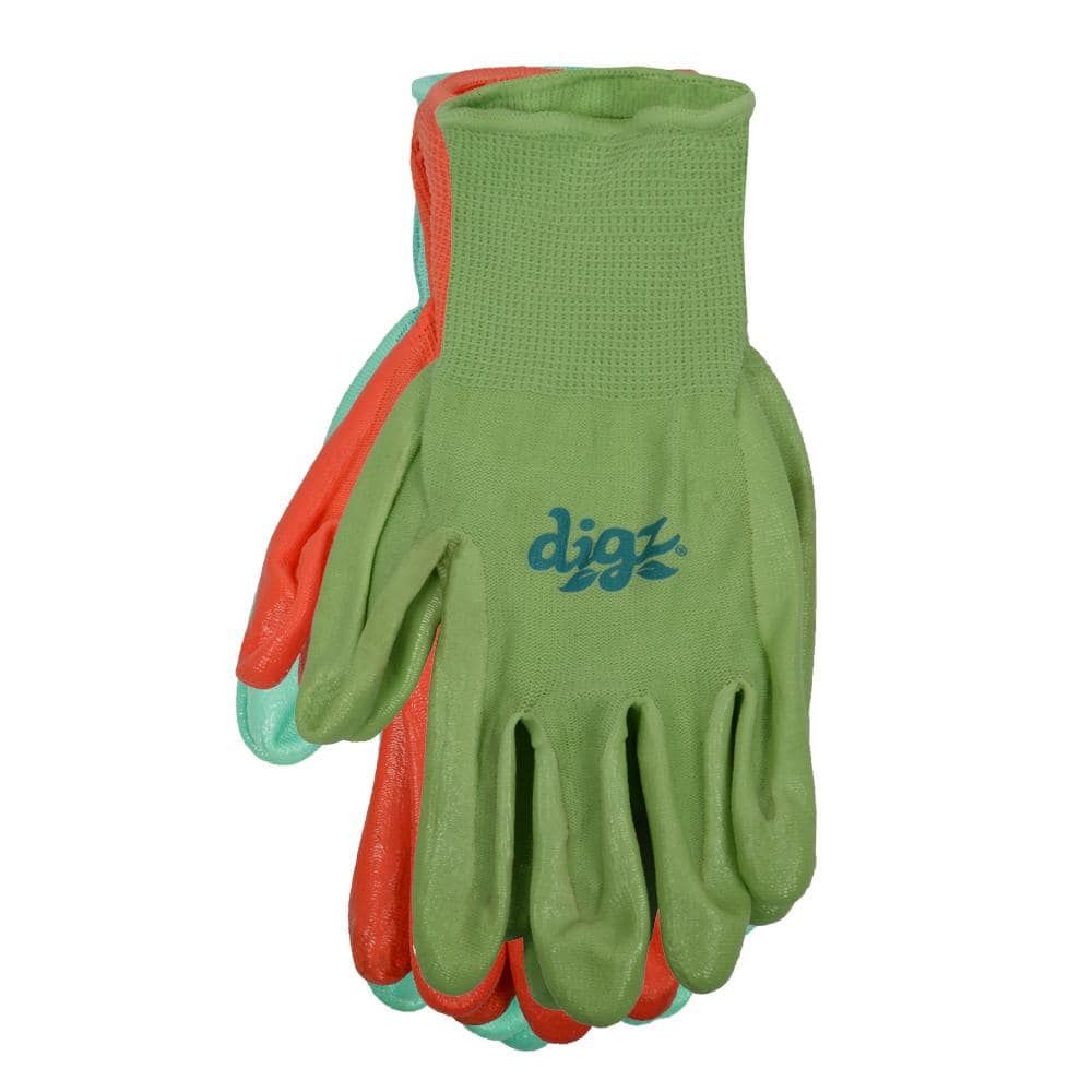 Nitrile-Coated Garden Gloves, 3-pack