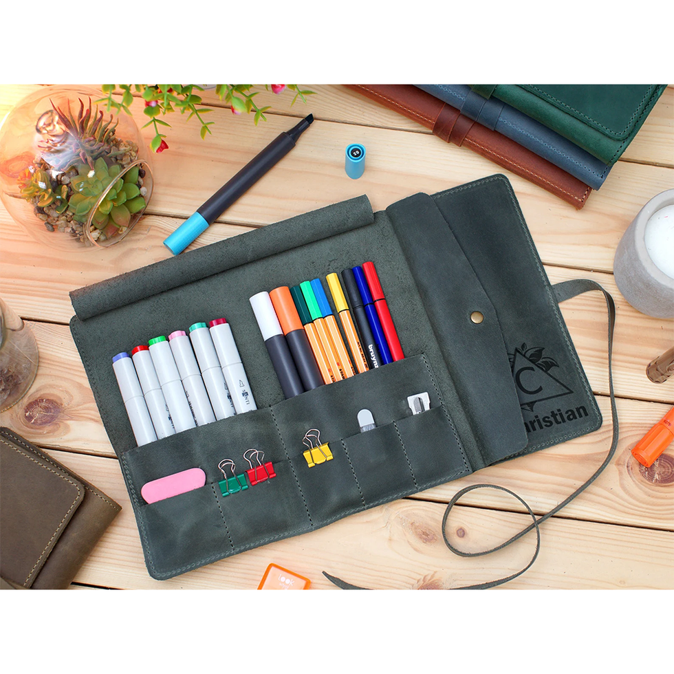 Leather Personalized Pencil Case