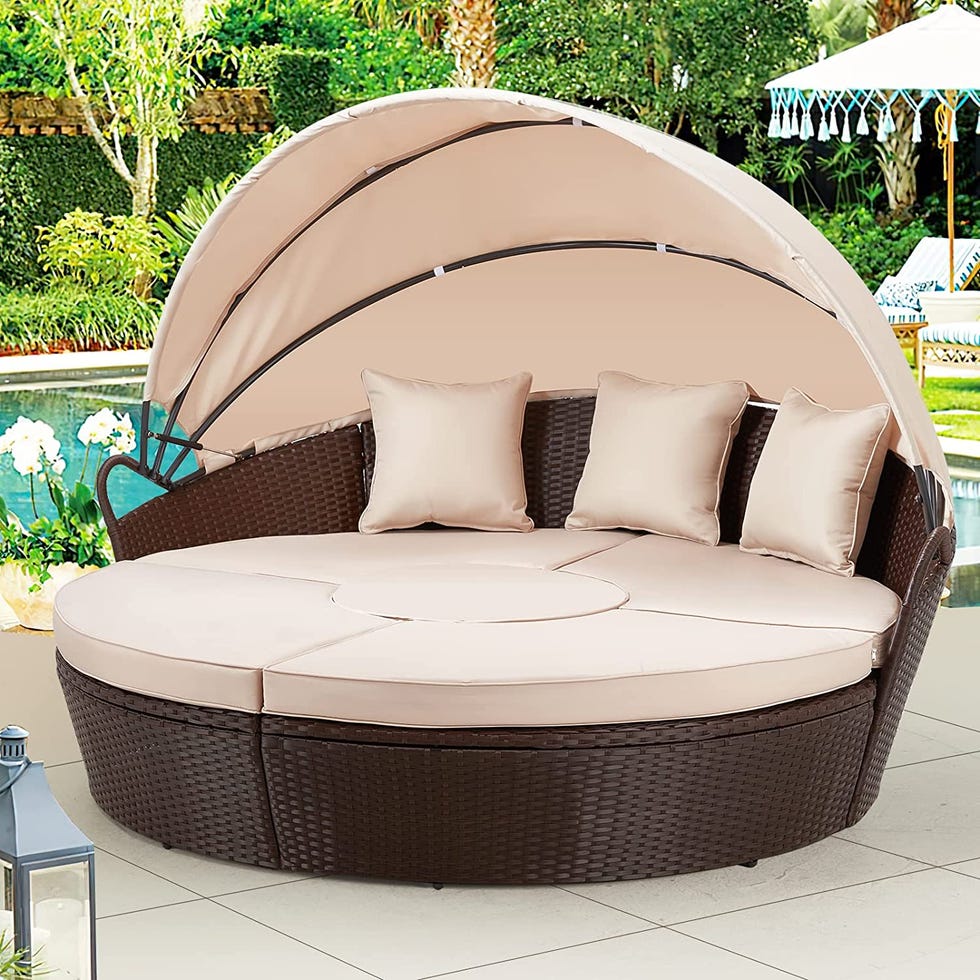 AECOJOY Outdoor Round Daybed 