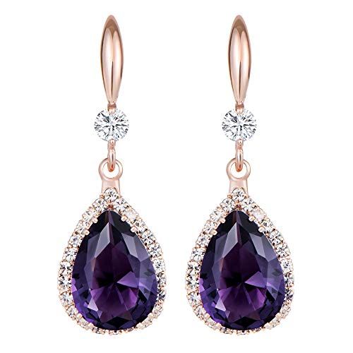 Purple Crystal Earrings