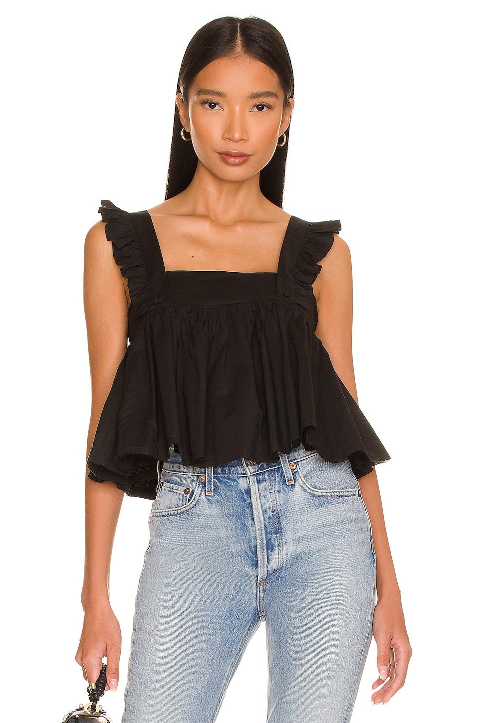 Caviar Ruffle Apron Top