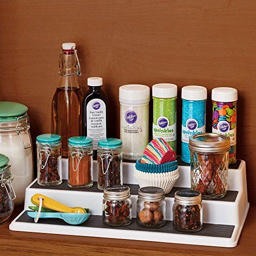 Non-Skid 3-Tier Spice Pantry Kitchen Cabinet Organizer