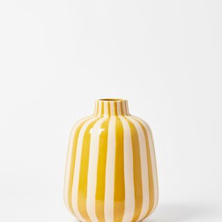 Yellow Riviera Ribbon Ceramic Vase