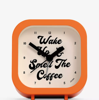 Bob 'Wake Up & Smell The Coffee' Analog Alarm Clock, Orange