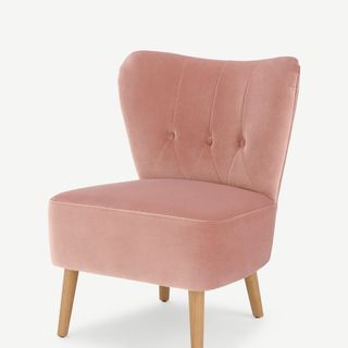 Charlie Accent chair, recycled pink velvet