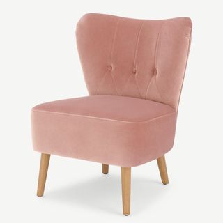 Charley Accent Armchair, Vintage Pink Recycled Velvet