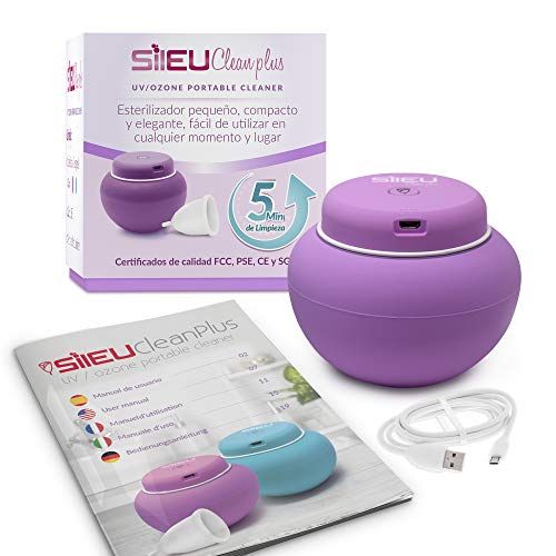  MESUNKA Esterilizador de copa menstrual, máquina limpiadora de  vapor de taza de período, mata el 99.9% de los gérmenes con desinfectante  de vapor, 3 en 1 para limpiar se seca y