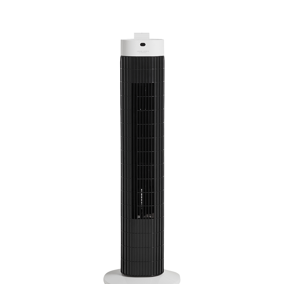 John Lewis 30 inch Black and White Tower Fan 
