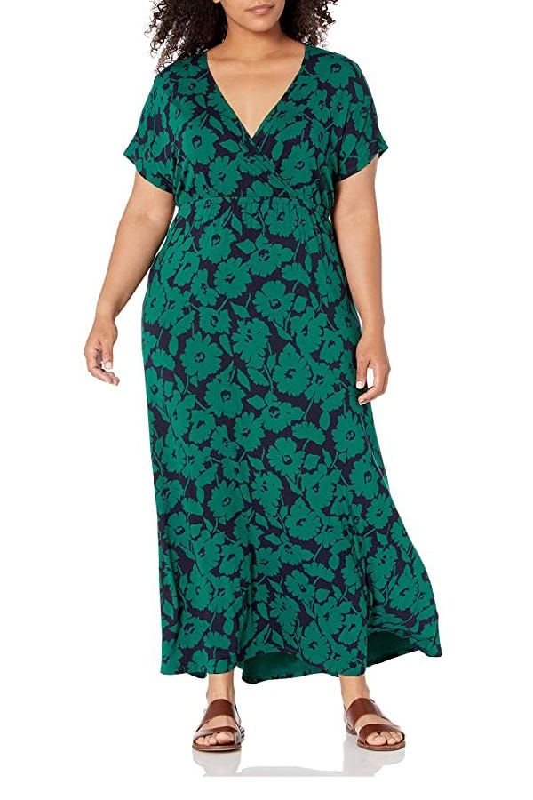 elegantFIY-Dress Women Print Long Dress Vest Female Loose Large Size Dress