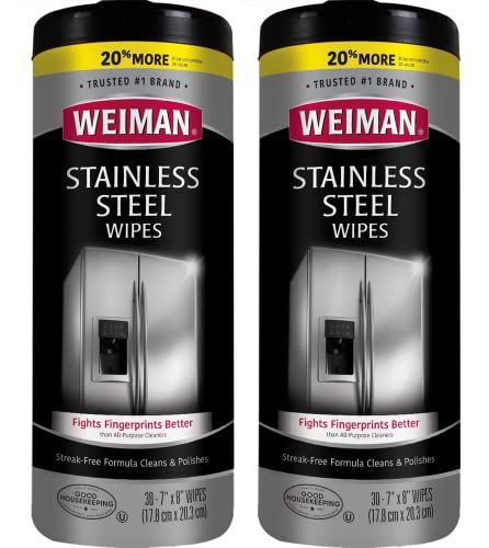 Stainless Steel Cleaner Wipes (2 Pack)