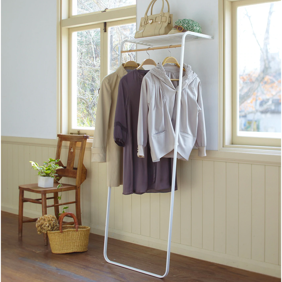 Yamazaki Home Leaning Shelf Coat Hanger