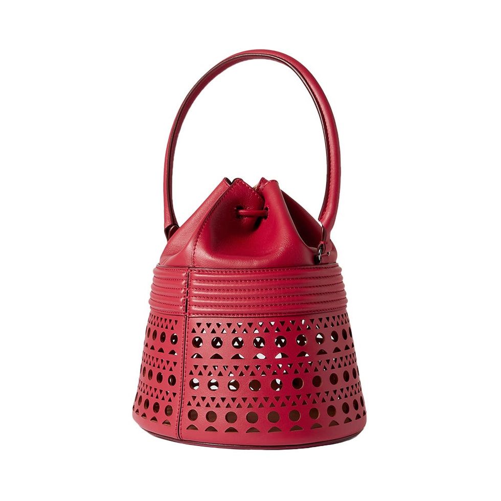 Editions Bucket Corset Laser-Cut Leather Bag