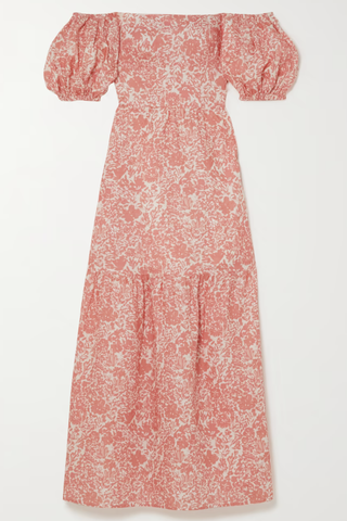 Off-the-Shoulder Floral Print Dress