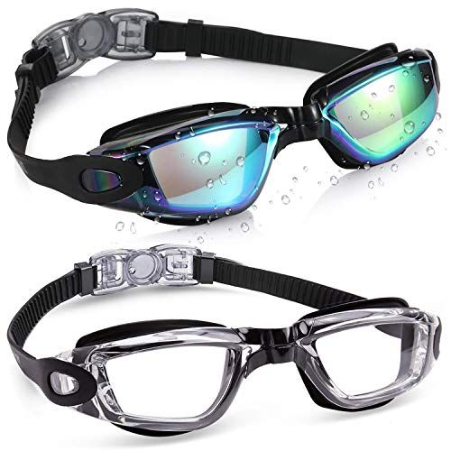 Adult Clear Silicone LARGE Anti-fog Swim Goggles Glasses Swimming Training Mask 