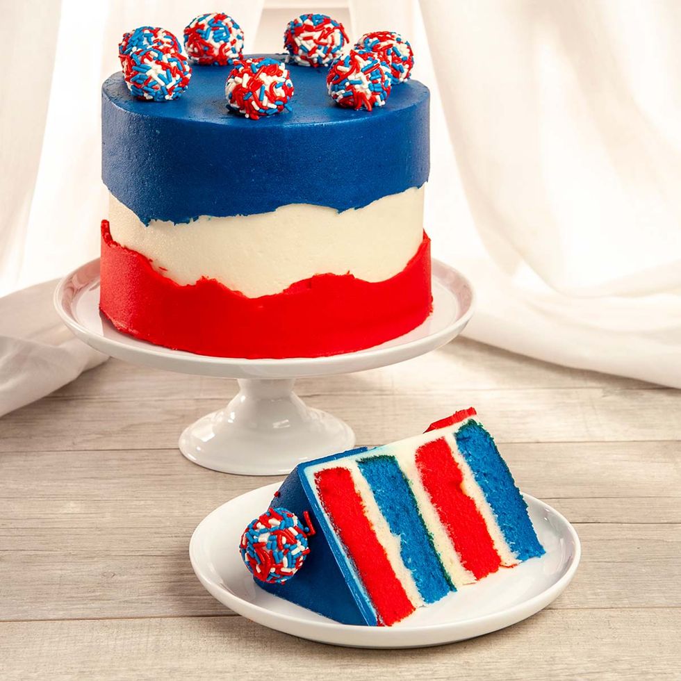 "USA Proud" Golden Butter 4-Layer Cake From We Take the Cake