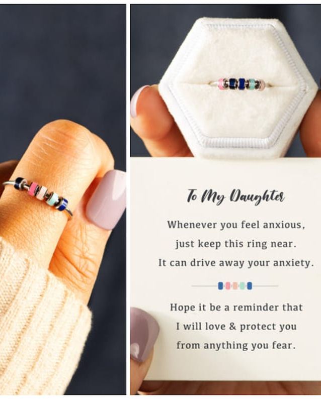 For Daughter Enamel Fidget Ring
