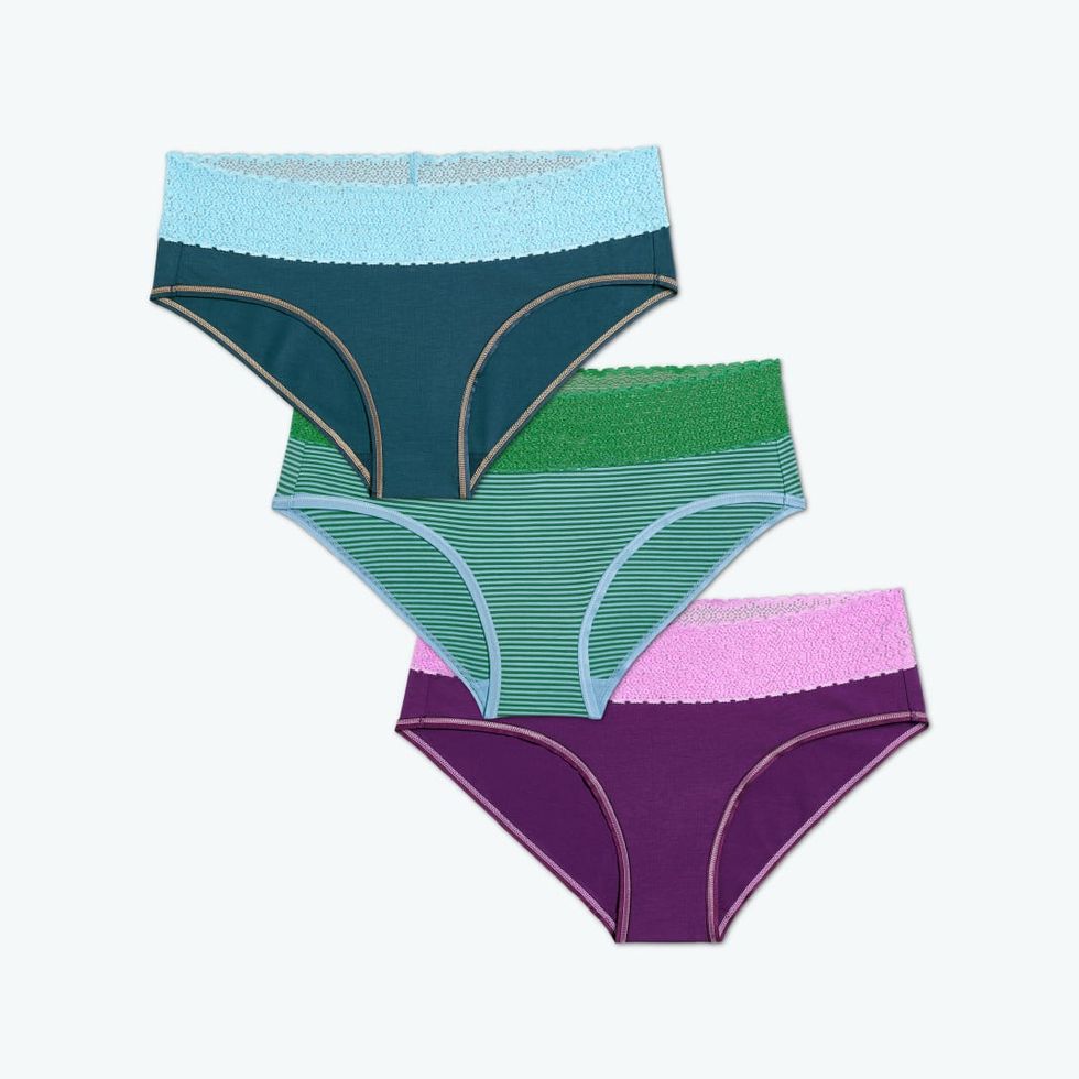 Nautica Underwear Womens Small Organic Cotton Blend 3 Pack Hipsters  Description 