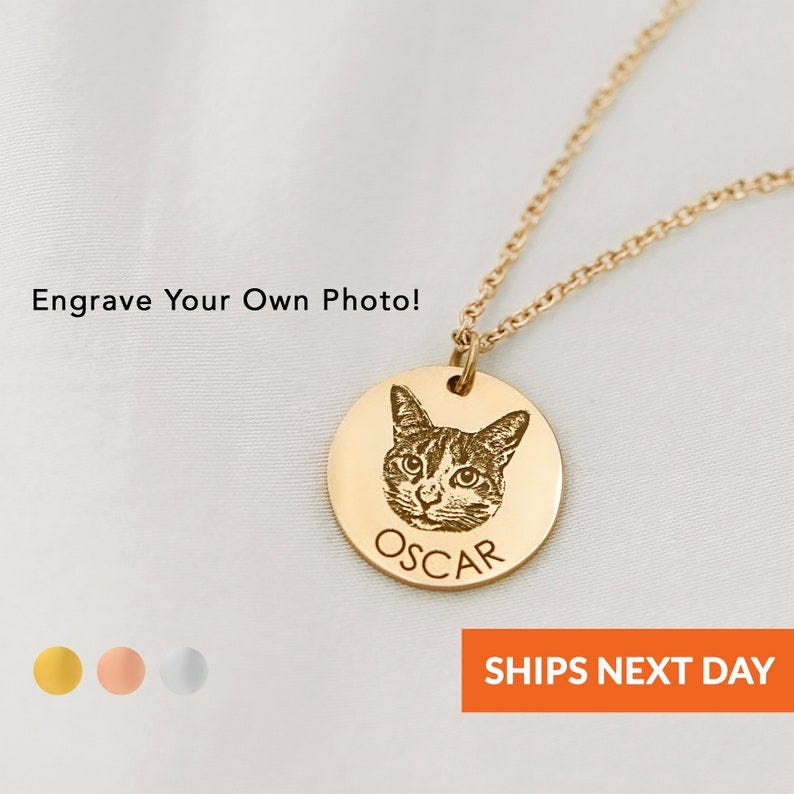 Personalized Pet Portrait Necklace
