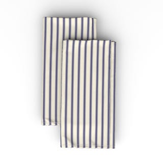  Stripe-Navy/Off White Cloth Napkin