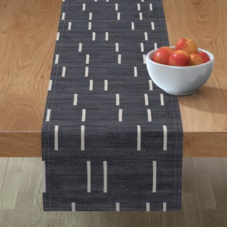 Denim Line Mud Cloth Table Runner