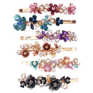 6 Vintage Decorative Hair Pins 