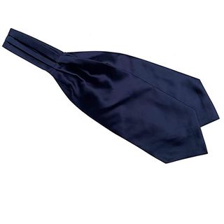 Men's Navy Blue Self Cravat Tie 