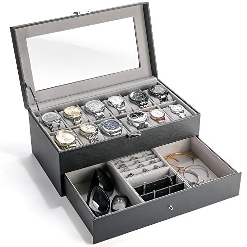 Jewellery Case  Box- Gift for Him Ideal Father's Day Gift Storage Organiser Dad's Birthday Present Personalise Cufflinks Box