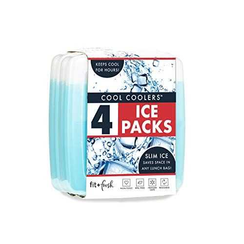 Cooler Shock Reusable Ice Packs - Long Lasting Cold All Purpose 4-Pack