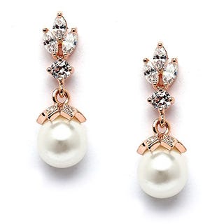 Wedding Earrings with Pearl Drops