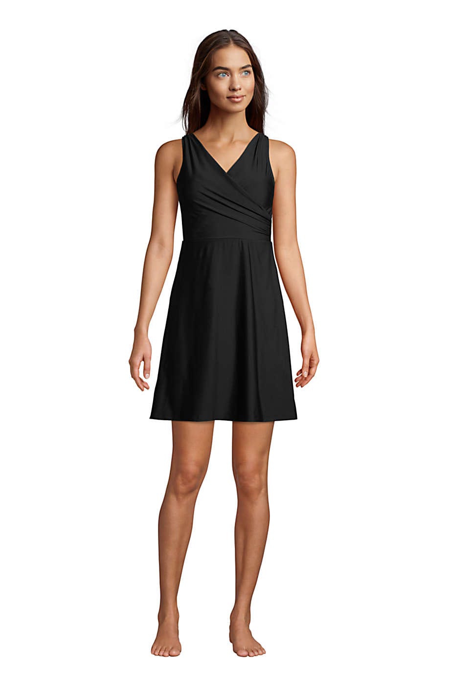 Surplice Wrap Swim Dress