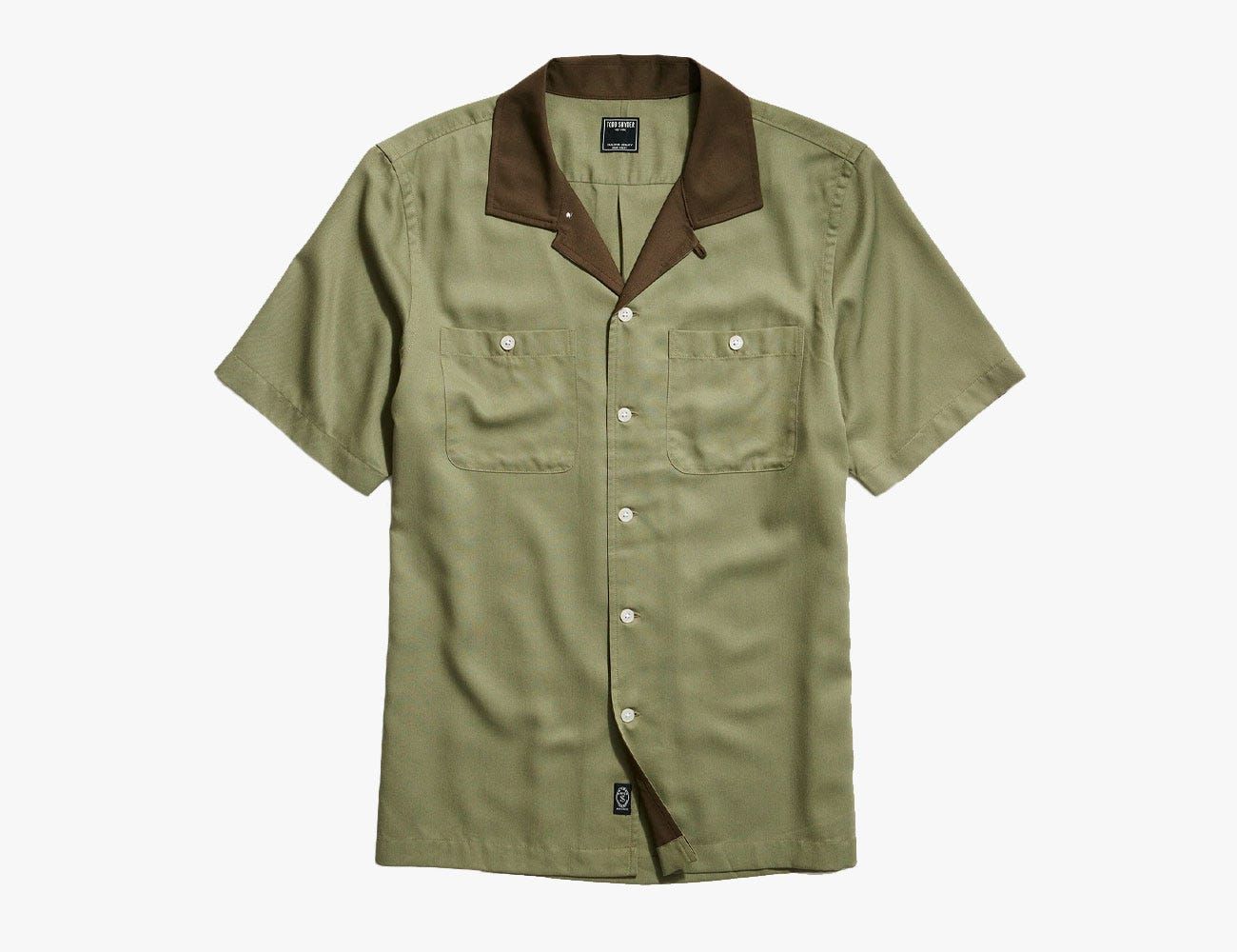 BOSS - Regular-fit short-sleeved shirt with camp collar