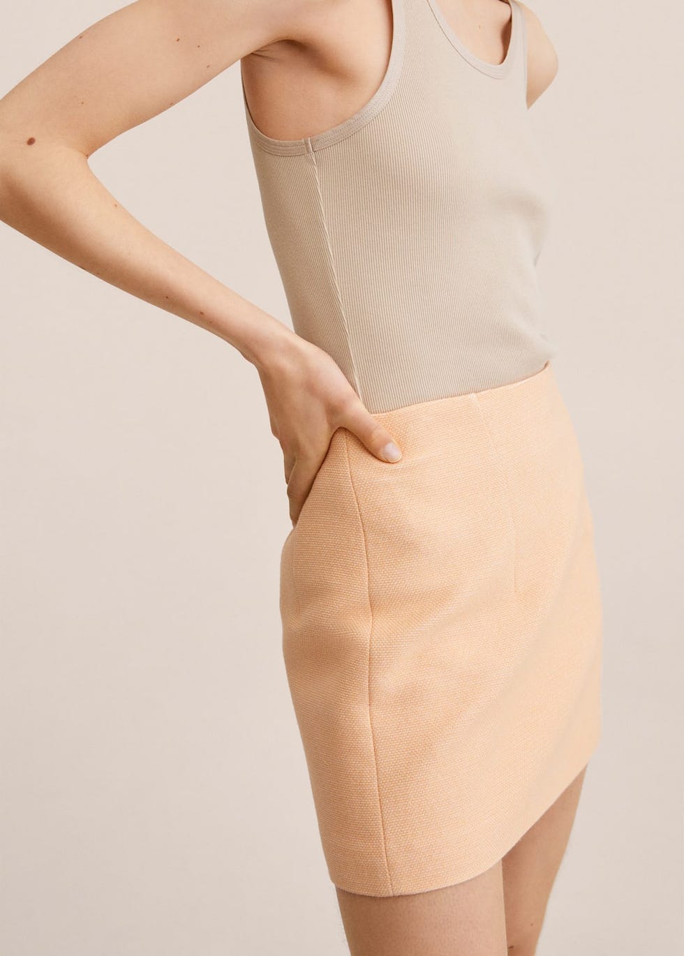 Cotton suit skirt