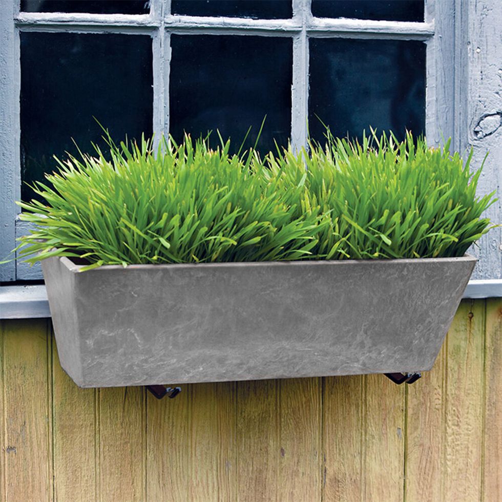 Self-Watering Resin Window Box Planter