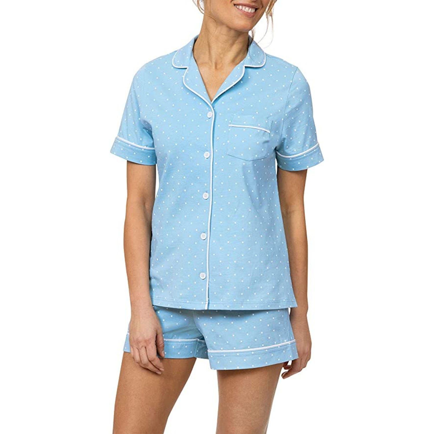 PajamaGram Womens Pajamas Soft Cotton Pajama Shorts for Women 